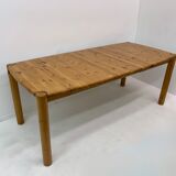 table à manger extensible en bois de pin, Rainer Daumiller, années 1970