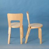 Set of 4 Chair 66, Alvar Aalto, Artek