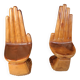 Pair of hand shaped teak chairs, 1970s