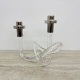 Dorothy Thorpe Pretzel mid-century lucite candle stick, 1940’s