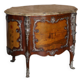 Buffet rare Germain Landrin vers 1750 en marbre et kingwood