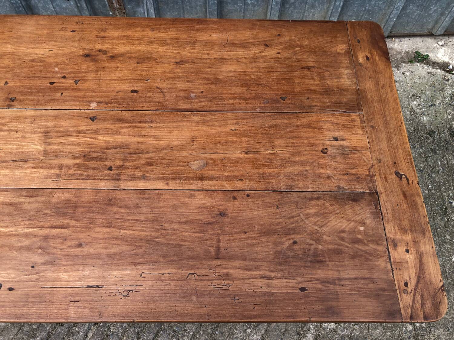 Louis XV style cherry farmhouse table.