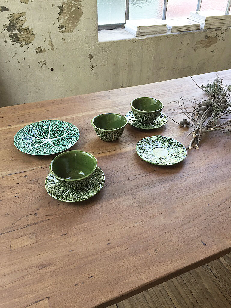 "Cabbage" Bowl and plate set