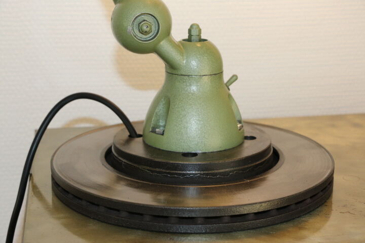 Jielde lamp 2 arms green hammered hammered