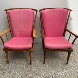 Paire de fauteuils éventail Baumann