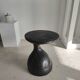 Sofa end in solid wood monoxyl organic shape black color