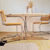 Oval marble and chrome table by Roche Bobois from the 1970s.