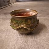 Cache pot, glazed earthenware pot
