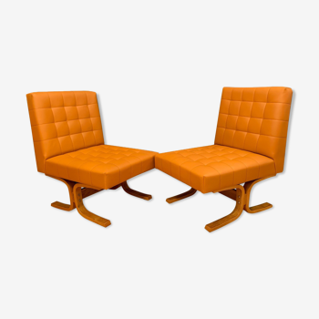A pair of armchairs by ludvik volak, drevopodnik holesov, czechoslovakia, 1960s