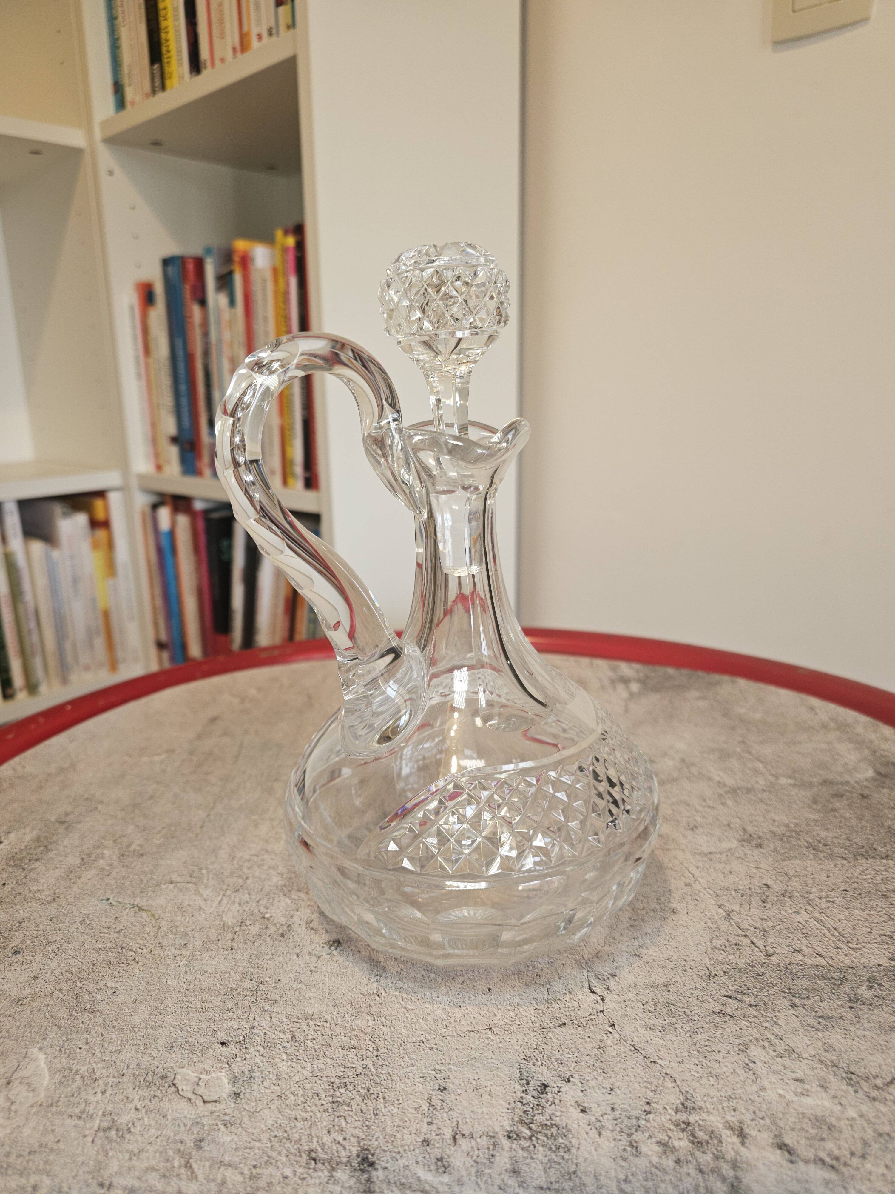 Crystal carafe stamped Saint-Louis Trianon