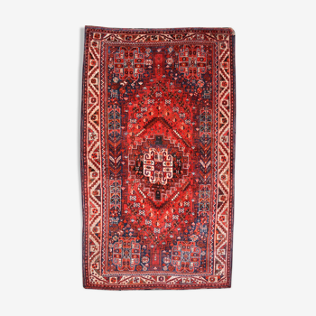 Persian Ghashghaï Iran 125  x 217 cm, Wool On Wool Knotted Hand, Circa 1900"