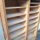 Double wooden cabinet with curtains – vintage industrial furniture