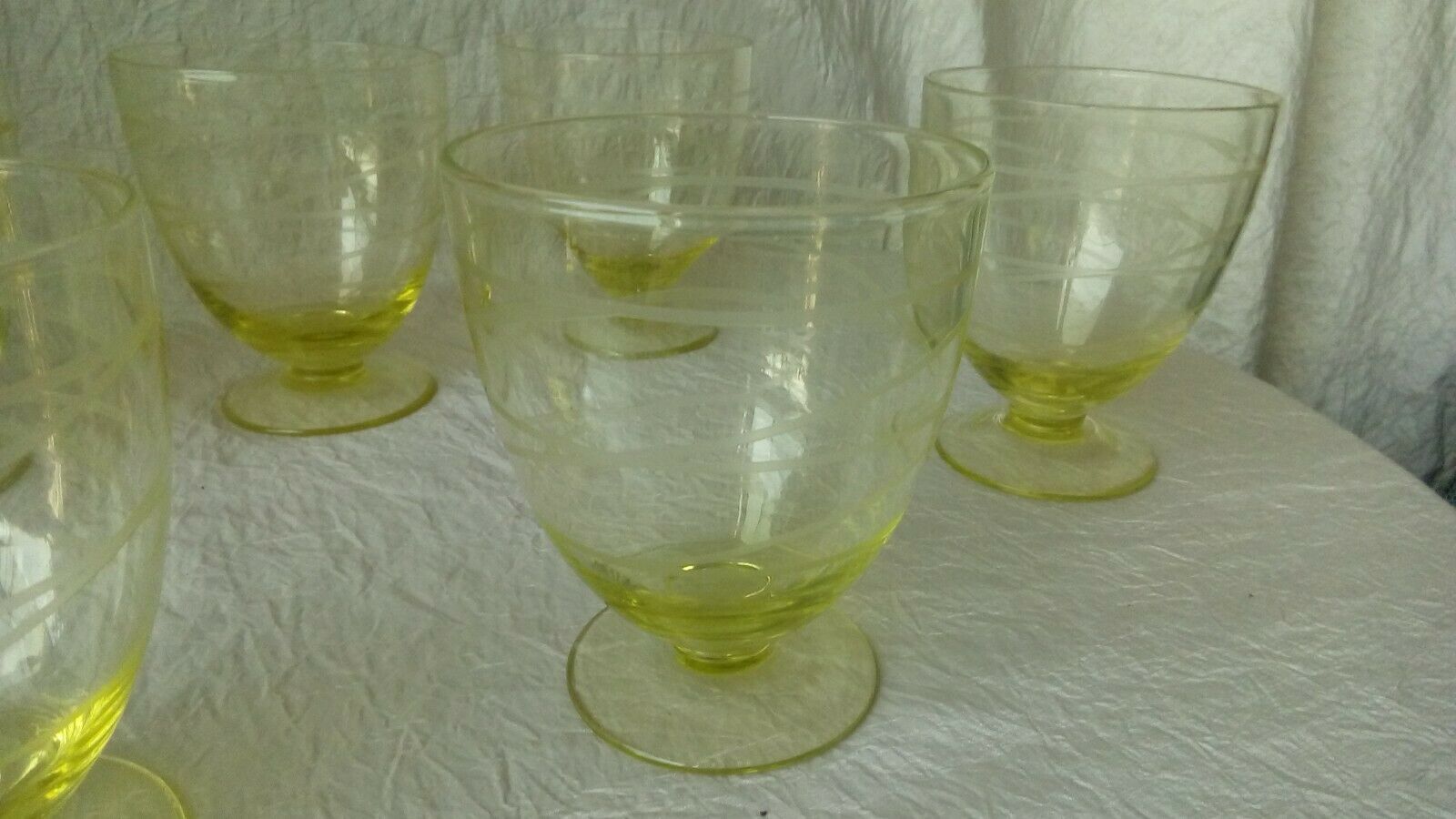 6 glasses with water color
