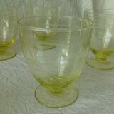 6 glasses with water color
