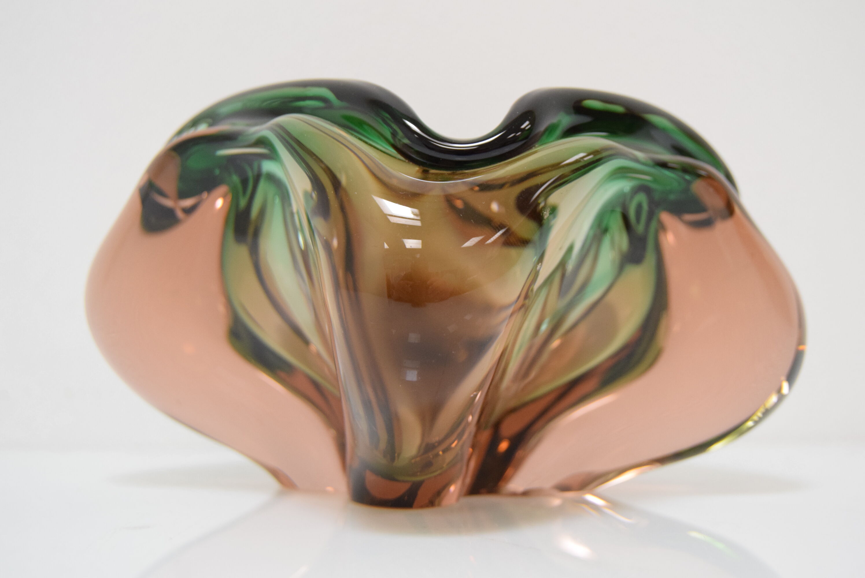 Mid-century Ashtray from Metallurgical Glass,by Glasswork Novy Bor,1960's.