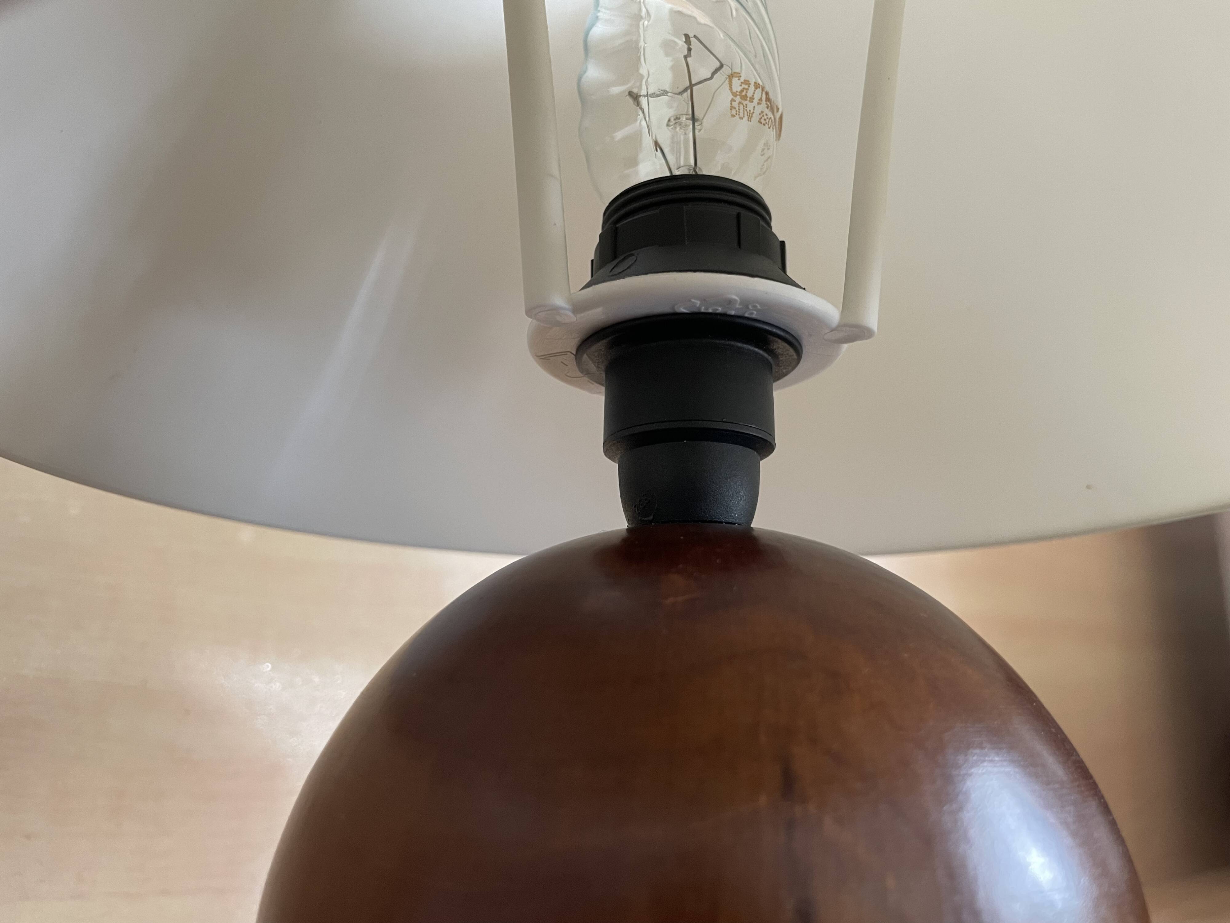 Lampe boule en bois