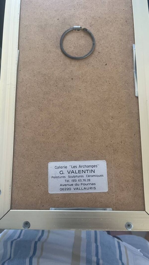 Plaque en céramique de Gilbert Valentin rare