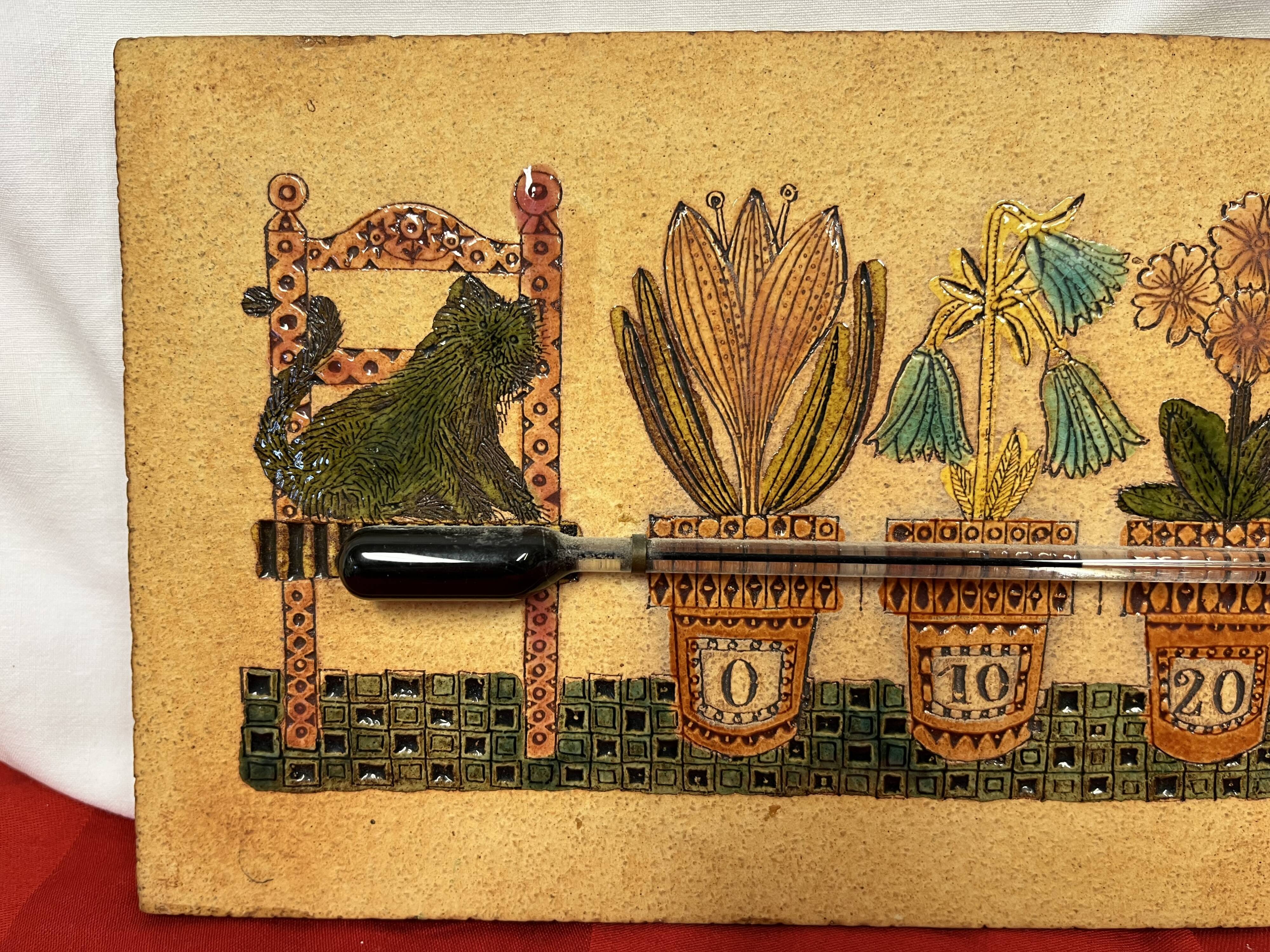 Wall thermometer earthenware Roger Capron