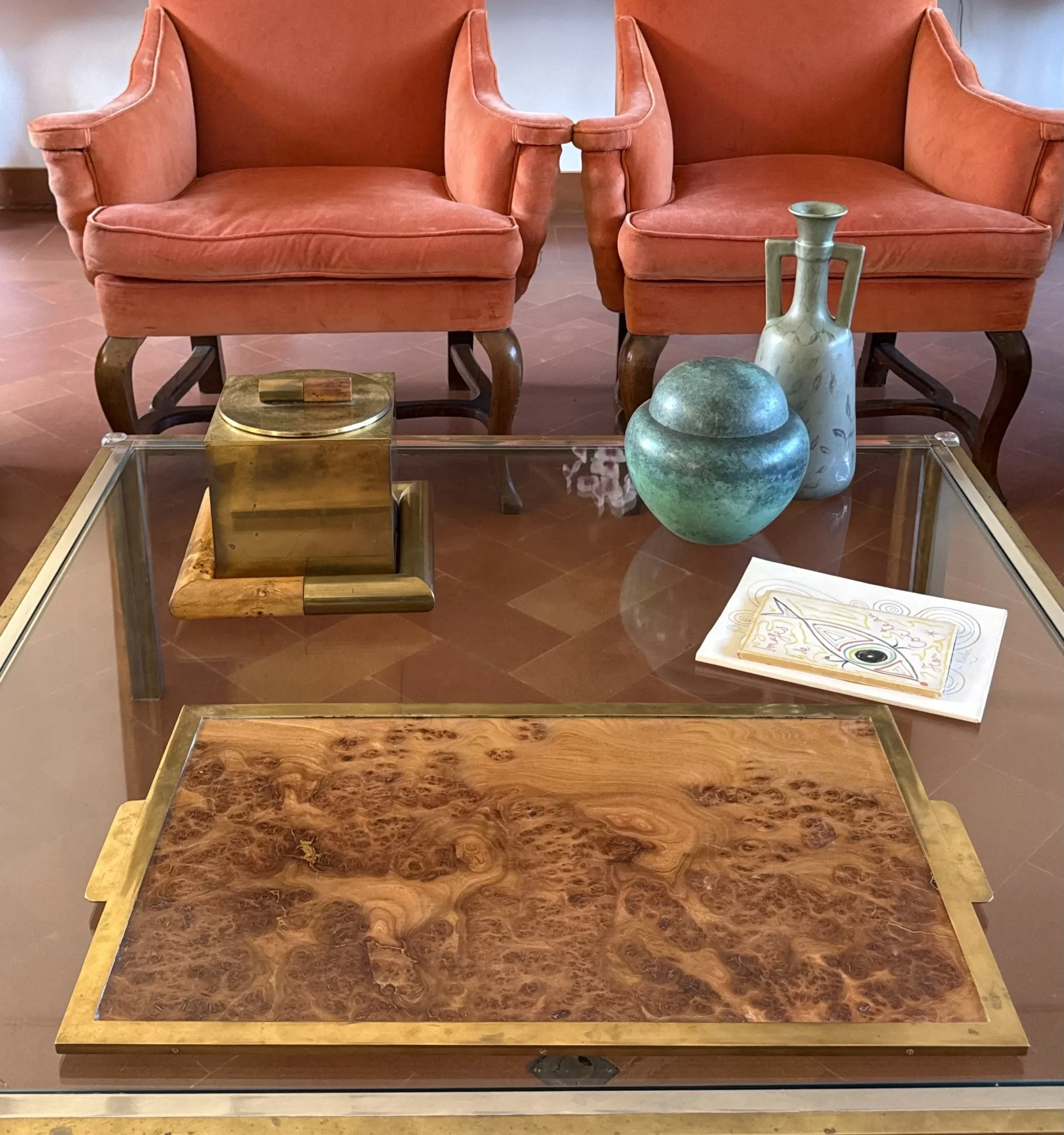Mid-century Vienna straw picture frame, Italy 1970s