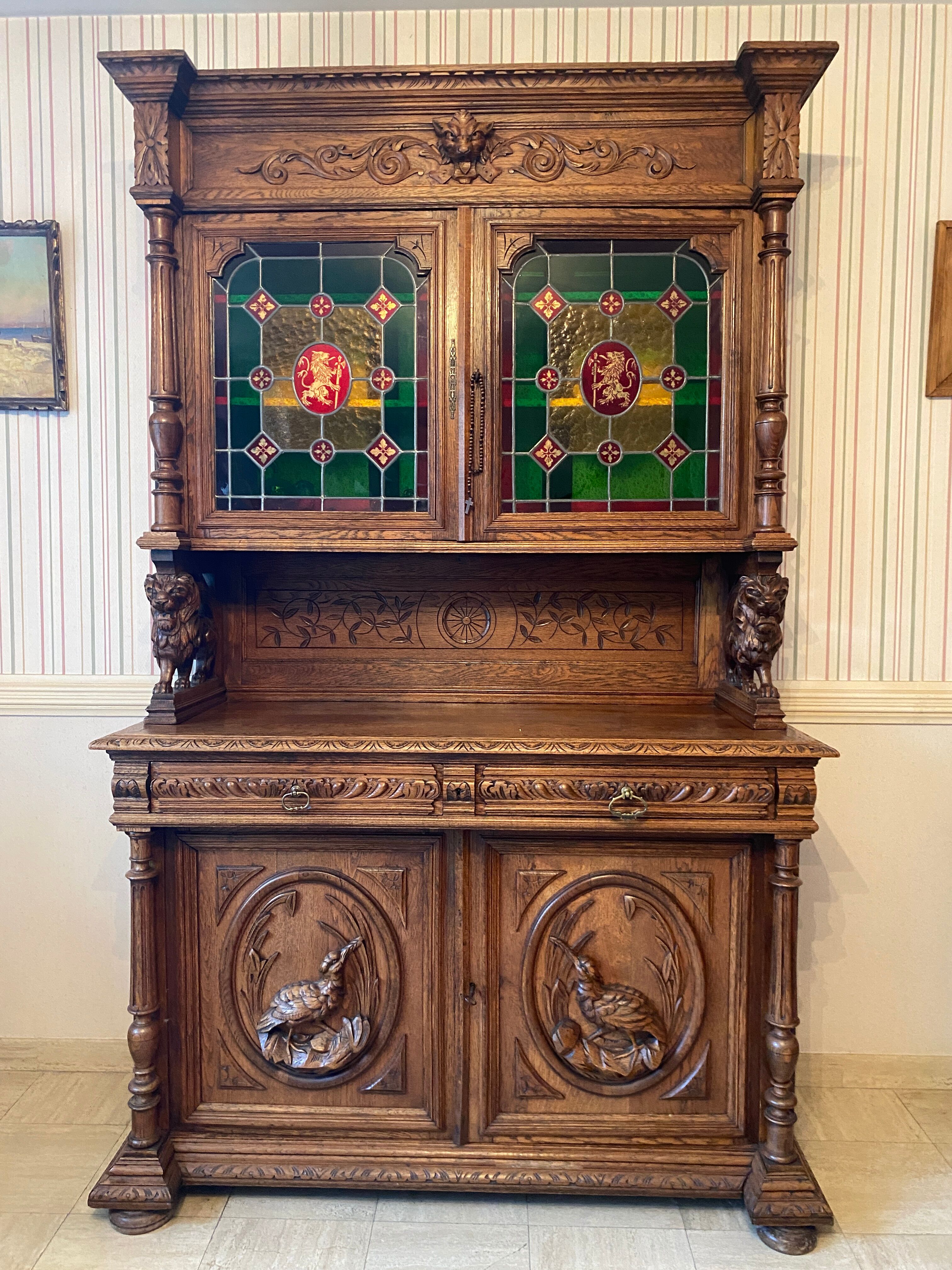 Buffet Henri II 2 oak bodies