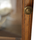 Artisanal wall display case in vintage wood