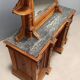 Antique walnut and marble dressing table, 3 drawers, 19th century.