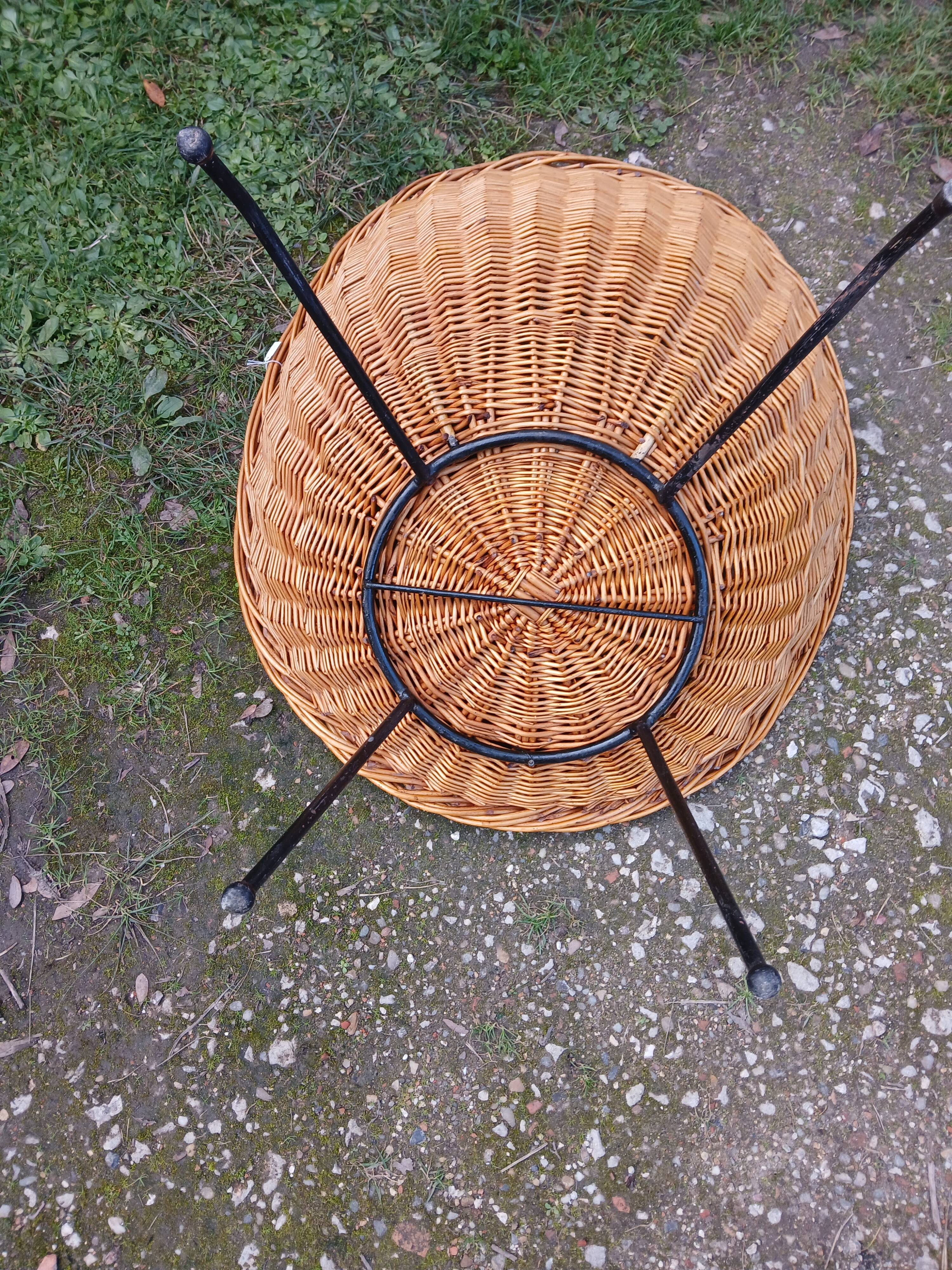 Vintage rattan basket chair