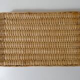 vintage rattan tray