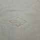 Ancient tablecloth, 12 embroidered towels monogram RD damasse de roses , friezes art deco