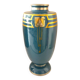 Large vase in enamelled ceramic, gold, silver, art deco, signed Pinon-Heuzé