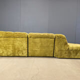 Vintage velvet modular sofa by Laauser, 1970s