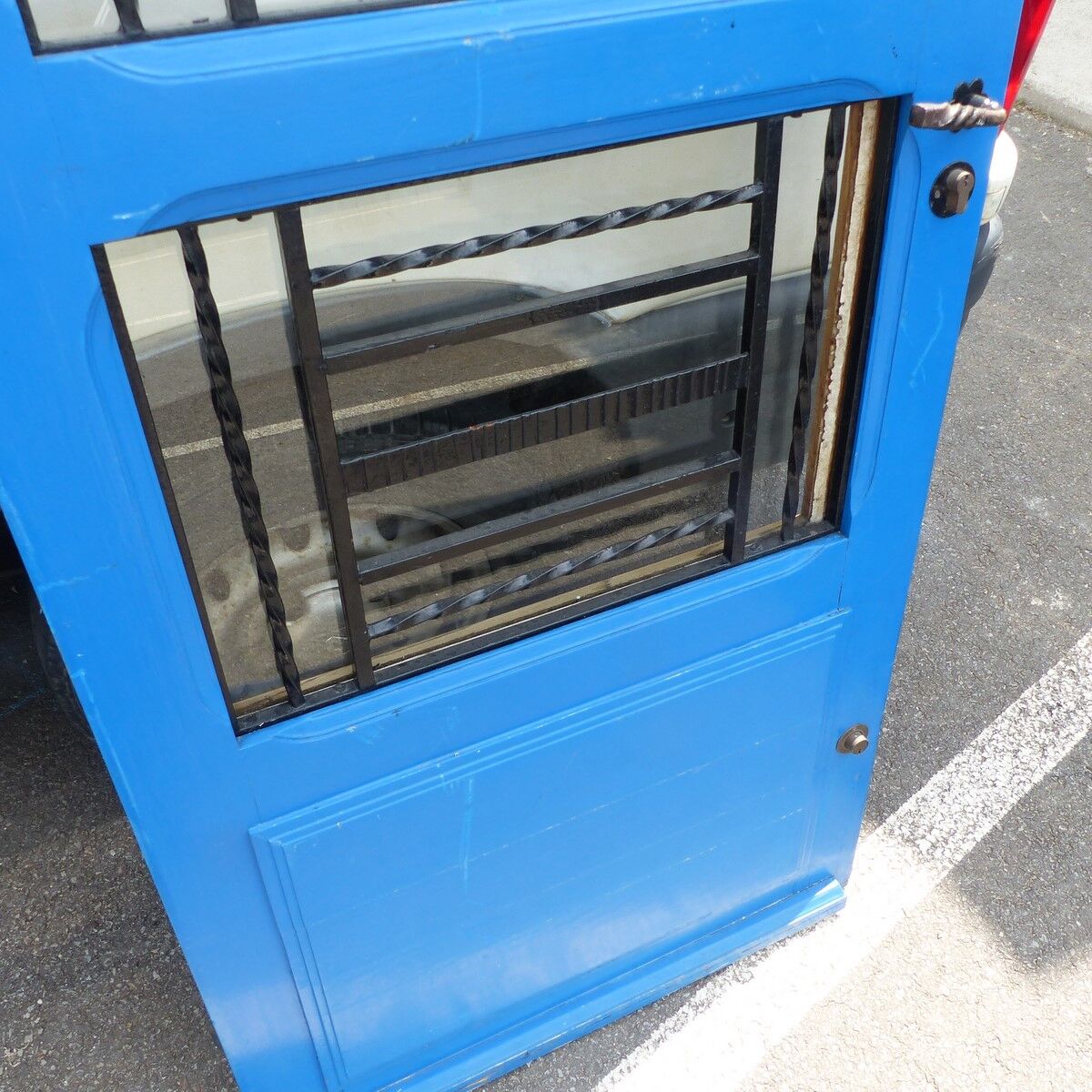 Glazed wood entrance door