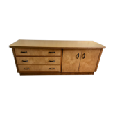 Cabinet low sideboard 1940-1960's in blond wood