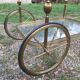 Gold-plated brass serving trolley