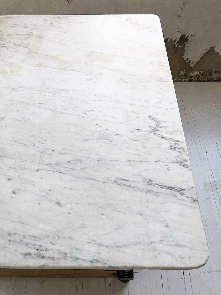 Butcher's table work central island marble