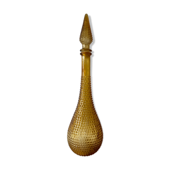 Carafe Empoli amber relief diamond tips