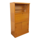 Vintage oak wood secretary bookcase storage furniture