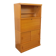 Vintage oak wood secretary bookcase storage furniture
