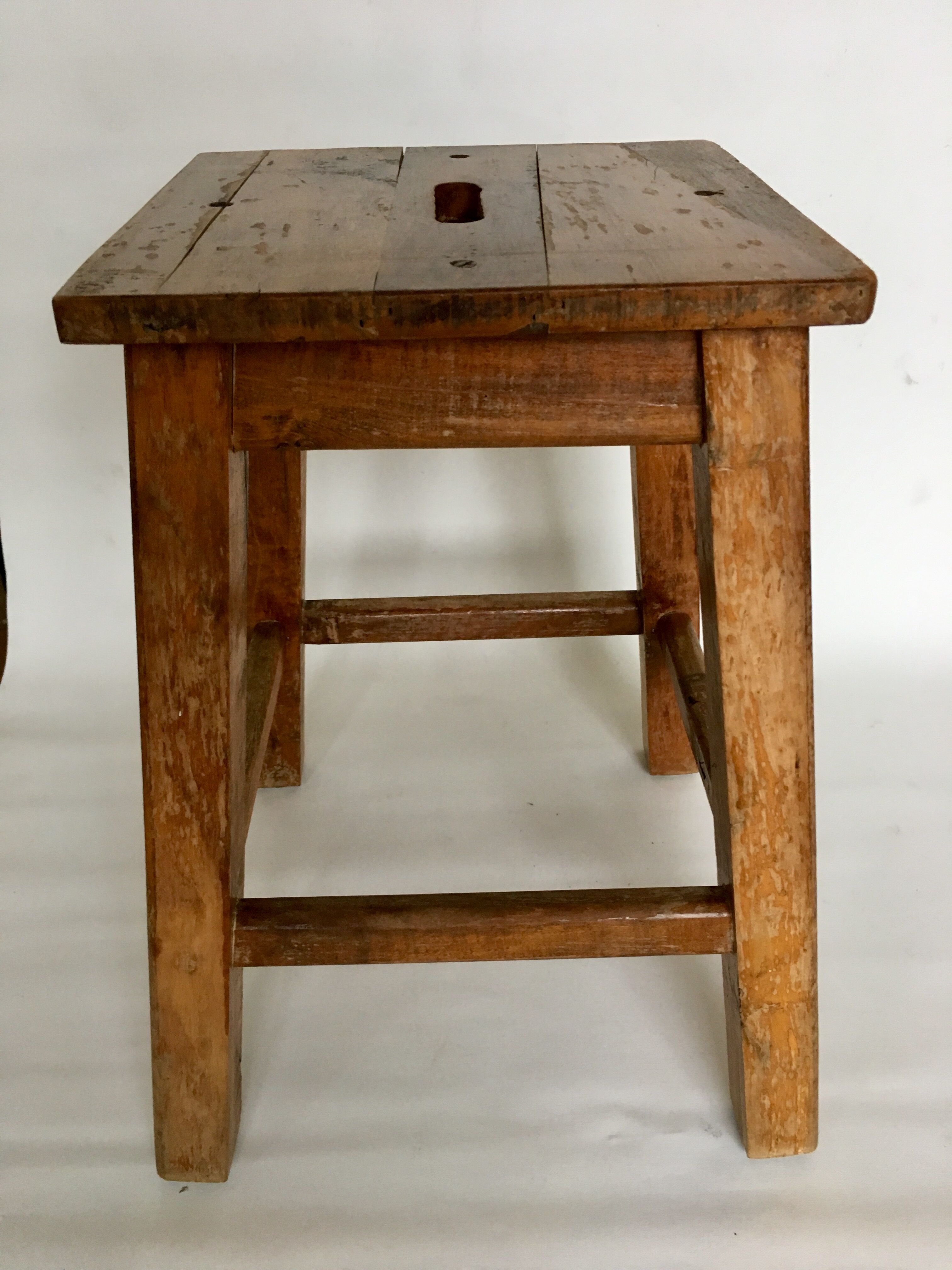 Massive wooden stool