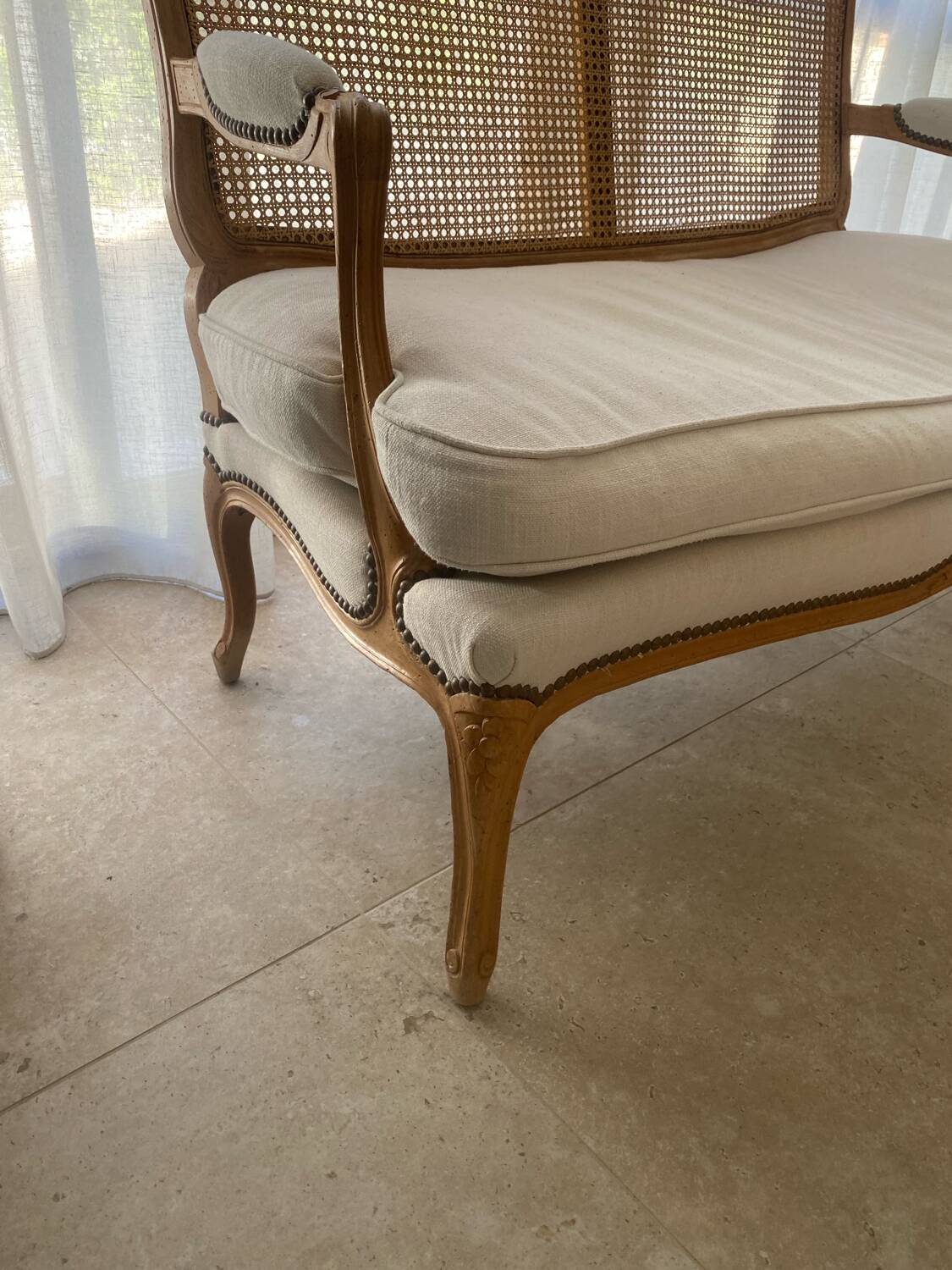 French vintage bank chair