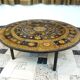 Large Round Ceramic Art tiled coffee table by Renate Rhein, Germany 1960s
