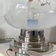 Vintage Murano glass lamp by Mazzega with chrome metal.
