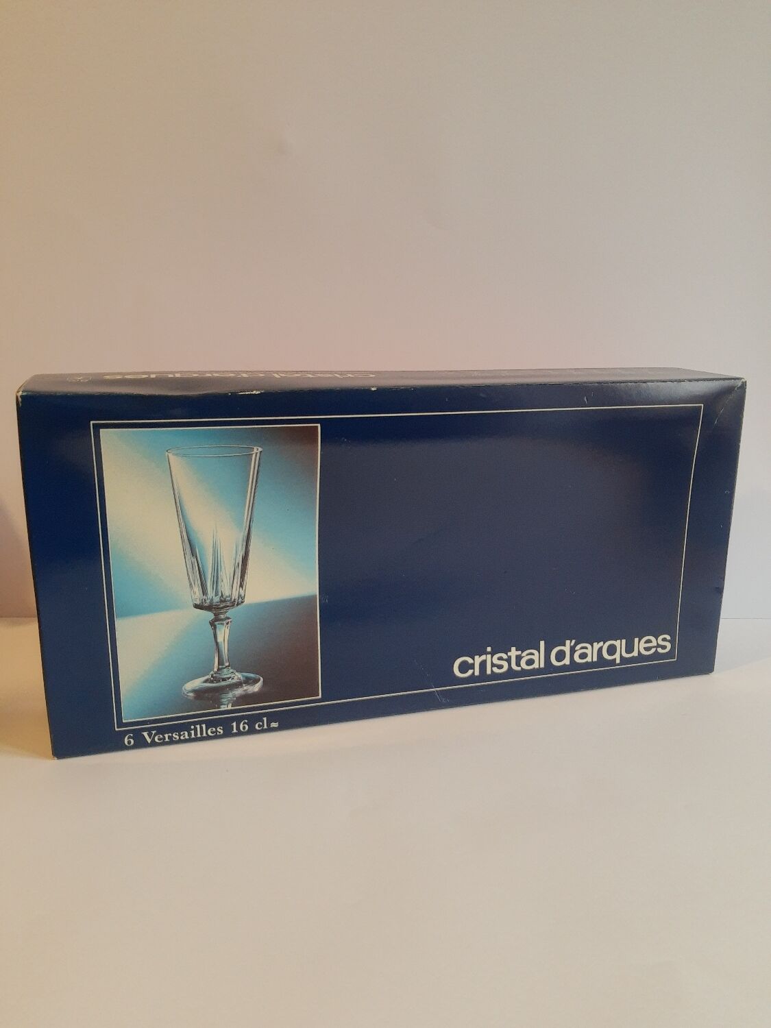 Set of 6 Cristal d'Arques 16cl Versailles vintage champagne flutes