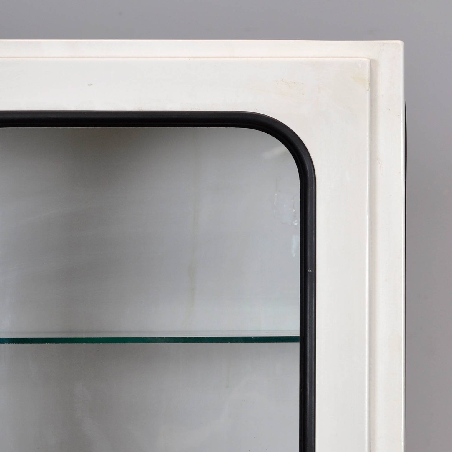 Iron and glass medicine cabinet, 1970s