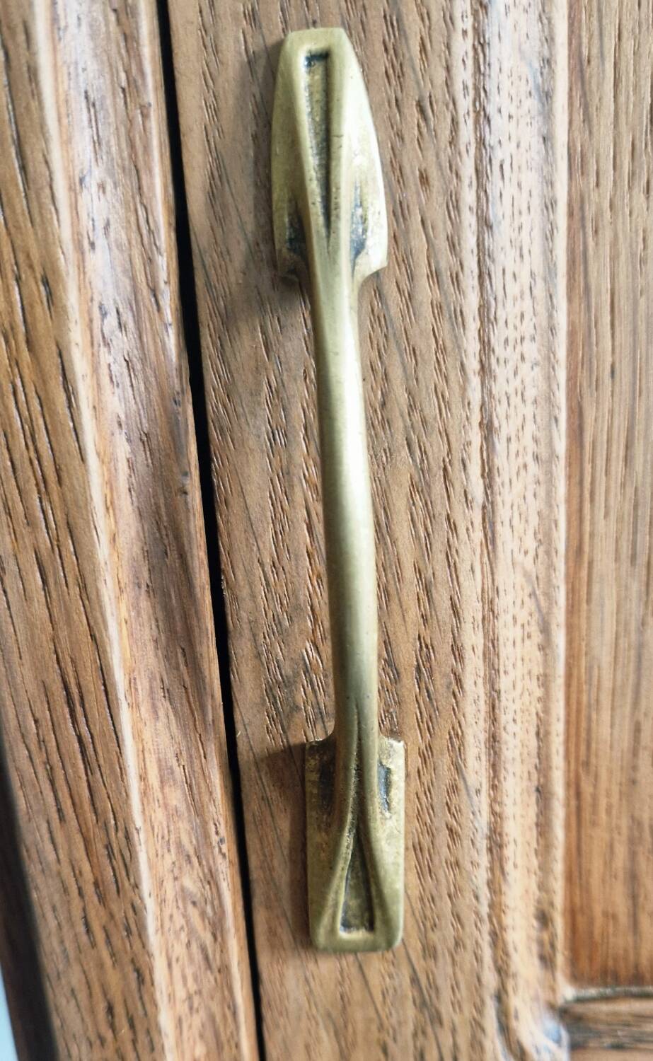 Art Deco style bedside table in solid oak, 1930s