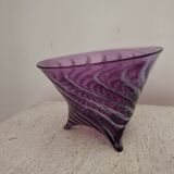 Coupe en verre soufflé signée
