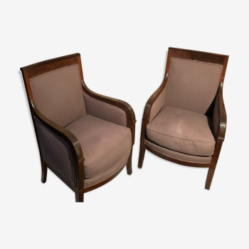 Pair of bergères, Restoration period