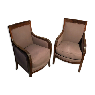 Pair of bergères, Restoration period