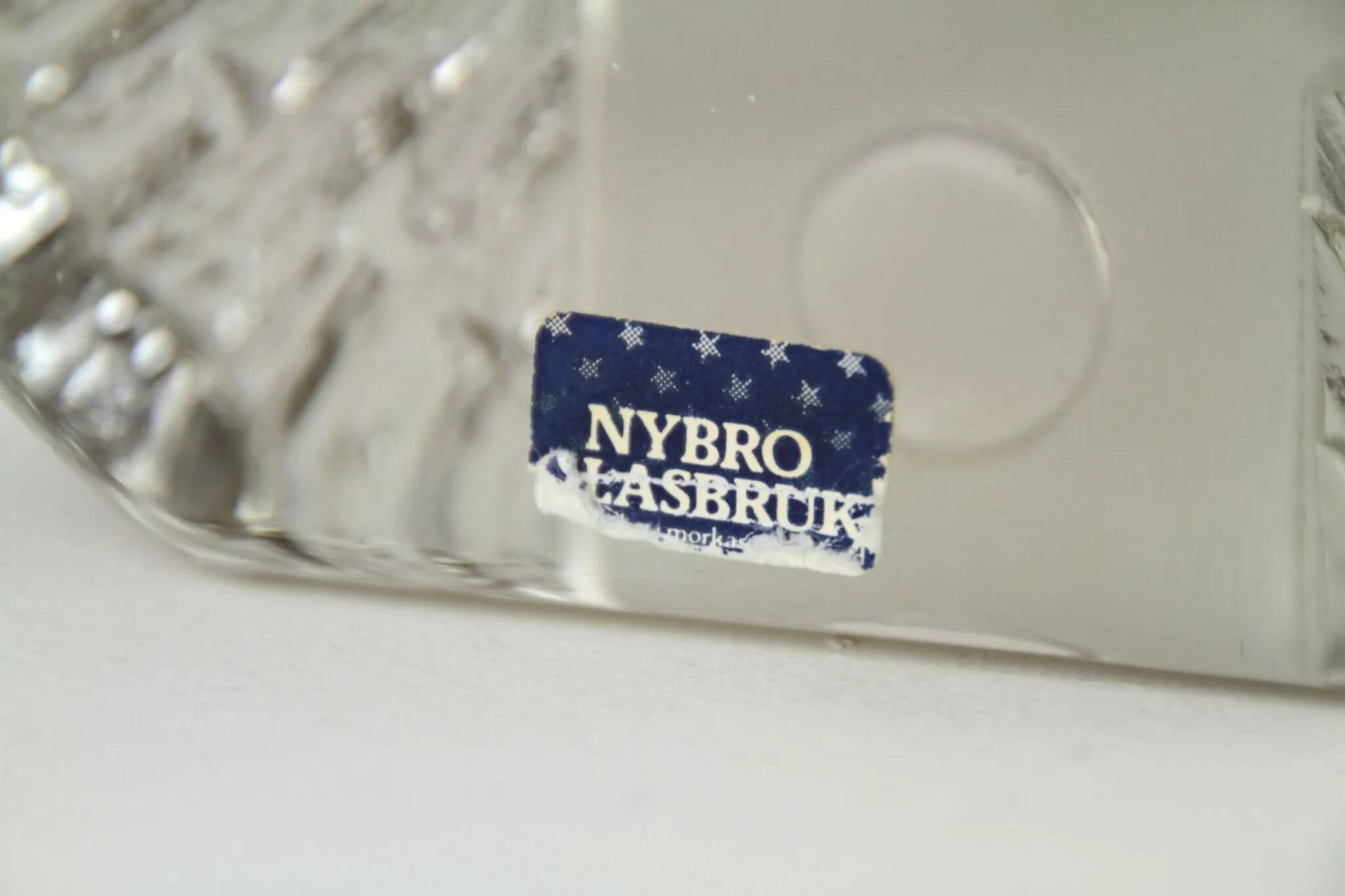Glass Table Lamp by Nybro Glasbruk – Sweden, 1960s/1970s