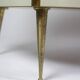 Geometric sideboard in glass and gilded brass. Contemporary Italian work.